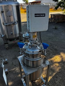 13.2 gallon Precision Stainless, 50 liter 316L Stainless Steel reactor, jacketed, agitated, 50 psi