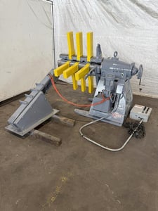 6000 lb. Littell #60-36, powered motorized uncoiler, 36" width, 48" outside dimensions, 16"-20" ID, manual