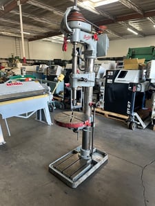 22" Buffalo #22, heavy duty drill press, 1.5" capacity, 65-1350 SPM, 220/440 V., 3-phase, power feed