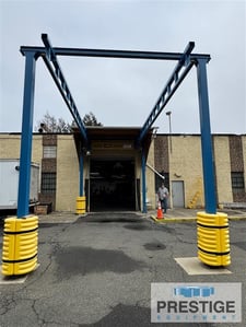 2 Ton, Gorbel, Free Standing Overhead Gantry Crane, 10.58' Bridge Span, 33' Runway length, 14' Under Hoist, 2
