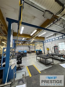 2 Ton, Gorbel, Free Standing Overhead Gantry Crane, 24.4' Bridge Span, 68.5' Runway length, 2 Ton Hoist