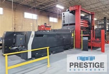 Amada #LCG3015AJ, Fiber Laser w/ASFH Compact Load Unload & Tower Storage System, 4000 Watts, 121" X, 61" Y