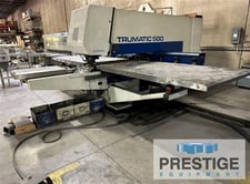 25 Ton, Trumpf #TC-500, CNC Punch & Contour Machine, 0.25" Sheet thickness, 3" Punch diameter, 500 SPM