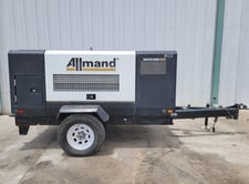 400 cfm, 120 psi, Allmand Bros #Maxi-Air-400, screw air compressor, 115 HP @ 2600 RPM, Kubota 4 cyl diesel