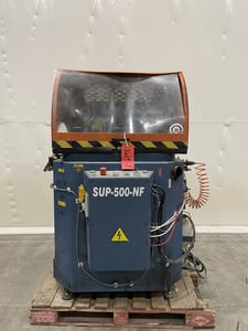20" Scotchman #SUP-500NF, precision miter upcut non-ferrous circular saw, 5.5 HP, pnuematic clamps