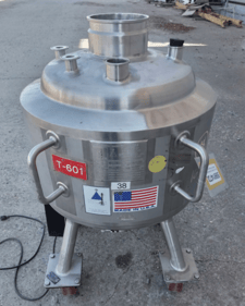 13 gallon Precision Stainless 316L S.S tank, insulated, full vacuum, 50 psi, 16" dia. x 12" straight side