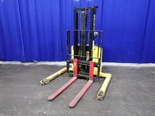 2300 lb. Hyster #W25ZA2, Electric Walk Behind Forklift, 104" lift, 72" mast, 4" x 41-1/2" forks, sideshift