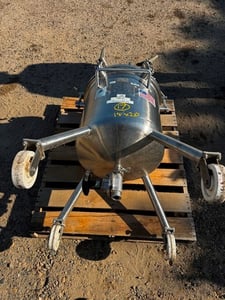 26 gallon Precision Stainless, 100 liter 316L Stainless Steel tank, 18" dia. x 20" straight side, 44 psi