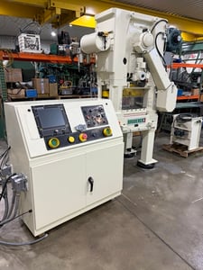 30 Ton, Bruderer #BSTA30V, .5" -1.5"stroke, 9.17"Shut Height, 2" adj., 20.86" x 20.86"bed, 100-1500 VSPM