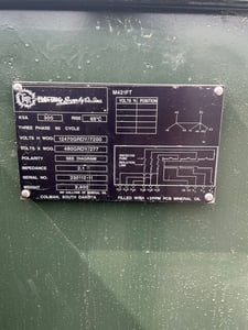 300 KVA 12470GY/7200 Primary, 480GY/277 Secondary, 3 phase, Padmount Transformer