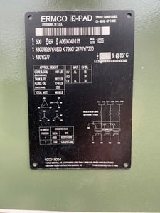 500 KVA 8320/4800 Primary, 480Y/277 Secondary, 3 phase, Padmount Transformer