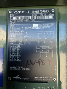 500 KVA 12470 Delta Primary, 480 Delta Secondary, 3 phase, Padmount Transformer