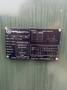 500 KVA 12470GY/7200 Primary, 480GY/277 Secondary, 3 phase, Padmount Transformer