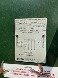 500 KVA 24940GY/14400 Primary, 600Y/347 Secondary, 3 phase, Padmount Transformer
