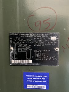 750 KVA 12470GY/7200 Primary, 480Y/277 Secondary, 3 phase, Padmount Transformer