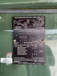 750 KVA 24940GY/14400 Primary, 600Y/347 Secondary, 3 phase, Padmount Transformer