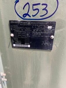 1500 KVA 13200GY/7620 Primary, 480Y/277 Secondary, 3 phase, Padmount Transformer