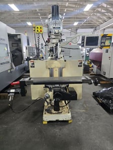 Bridgeport #EZ-Trak-SX, vertical mill, 9" x48"tbl., 2 HP, 33.5"X, 12" Y, 5" Z, 60-4200 RPM, Kurt power draw