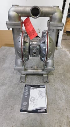 2" Sandpiper #S20B1S2TANS000, Air Powered Double Diaphragm Pump, 316 Stainless Steel, 200 GPM, 120 SCFM, 231'