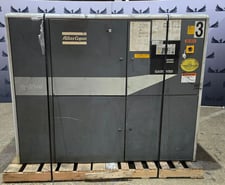 300 cfm, 186 psi, Atlas Copco #GA-50 VSD, rotary screw air compressor, 67 HP