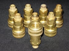 Parker Hannifin, 30-Series, Pneu Quick Couplers, 1/2" male pipe thread, B36E brass, 2.92" L, 1.52" max