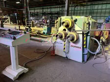 4" x 4" x .5" Durma #PBH-100, profile angle bending roll, hydraulic, 3 motorized rollers, 2017