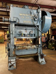 100 Ton, Minster #P2-100-48 High Speed Piecemaker, straight side double crank press