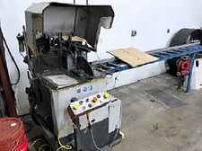 20" Elumatec #MGS-500-SA, 3300 RPM, 5.5 HP, infeed conveyor