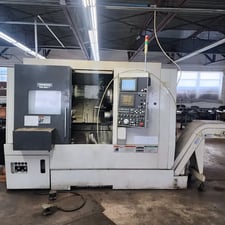 Takisawa #TNR-200YS, CNC lathe, 8" chuck, Fanuc 18i-TB, live tool, chip conveyor, parts catcher, 2010