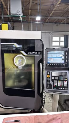 DMG, Mori #EcoMill-50, vertical machining center, 32 automatic tool changer, 19.7" X, 17.7" Y, 15.7" Z, 12000