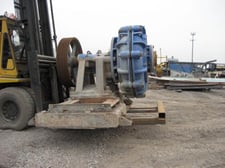 Warman, 16x14AH, rubber lined slurry pump, on base w/side by side motor mount, (2 available)