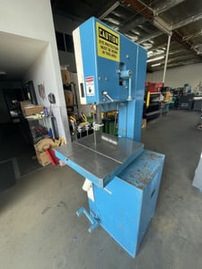 20" x 12" Rockwell #28-3X5, Vertical Band Saw, variable speed, 24-1/4" x 24-1/4" tilt table, 2 HP, 230 V.