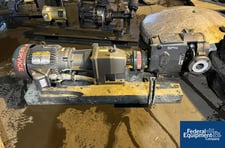 Waukesha #5050, Rotary Lobe Pump, Stainless Steel, 4" in/out, 7.5 HP, explosion proof, on base, 1745 RPM