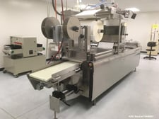Multivac #R-145, Thermoformer, 420mm Web, 4-Up Mold, Inkjet Printer, Medical Packaging, 220 V., 2009