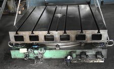 60" x 60" Giddings & Lewis, T-slotted pneumatic/oil heavy-duty manual rotary table - tw355