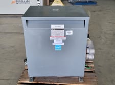 112.5 KVA 600 Primary, 208Y/120 Secondary, Square D EE112T65H transformer, dry type, Nema 2, like new, 2006