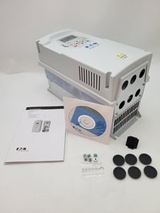 1.5 HP Eaton, PowerXL DG1 VFD, 400 Volts, DG1-343D3FB-C21C, 1.1 KW, 3.3A, UL type 1, IP 21, unused