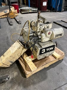 3 Ton, Buckeye Crane & Hoist, jib crane, 16' arm length, 10' under beam height, 180&deg; rotation, manual