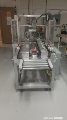 Wexxar WF10T Case Erector/Sealer, 20 CPM, 2" Bottom Tape, PLC Control, 72" Twin Screw Magazine, 6-17" x 7-22"