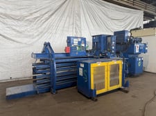 American #PAC40297T20, 30" x 48" x 72" auto-tie horizontal baler system, 7" x 78" cylinder bore, 40" x 27"