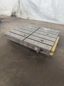 36" L x 29-1/2" width Devlieg, bolster plates, 5.5" centers, 5 t-slots