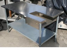 30" width x 60" L Stainless steel accumulation table
