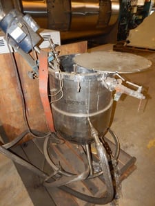 33 gallon Stainless steel mix tank, portable, partial jacket, 20" dia. x 24" straight side, 1/3 HP