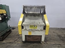 12" x 29.5" Nelmor #G12295M1, granulator, 3 knife open rotor, 2 bed knives, 10 HP dual AC motors, 57" infeed