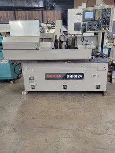 11.81" x 23.6" Shigiya #GAE-30-60, CNC angle head grinder, Fanuc 21iT, wheel dresser