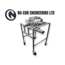 9" Nu-Con Engineering #DT500, Stainless Steel sanitary rotary airlock valve, 1 HP