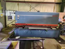 1/2" x 10' Durma #SB-3013, hydraulic shear, 5.1" stroke, 10 SPM, holddowns, squaring arms, front arm