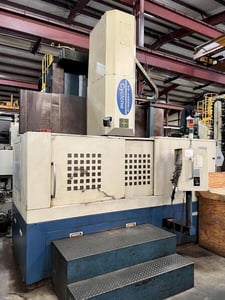 YouJi #YV-1200ATC, CNC vertical lathe, Fanuc 18T, 63" swing, 49" table diameter, 12 ATC, 2000