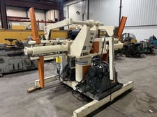 4000 lb. Feed-Lease, coil feed line, 24" x .160", 2 HP vari-speed drive, hydraulic expansion, hydraulic hold