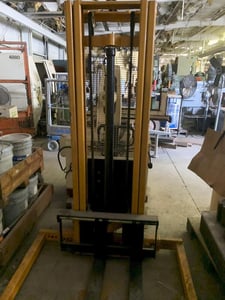 Blue Blue Giant #CDDSE120, 2200 lb. pallet stacker, semi electric, 8-31.5" fork width, 24" load center, 120"